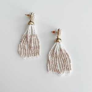 J. Crew Factory Beaded Tassel Earrings